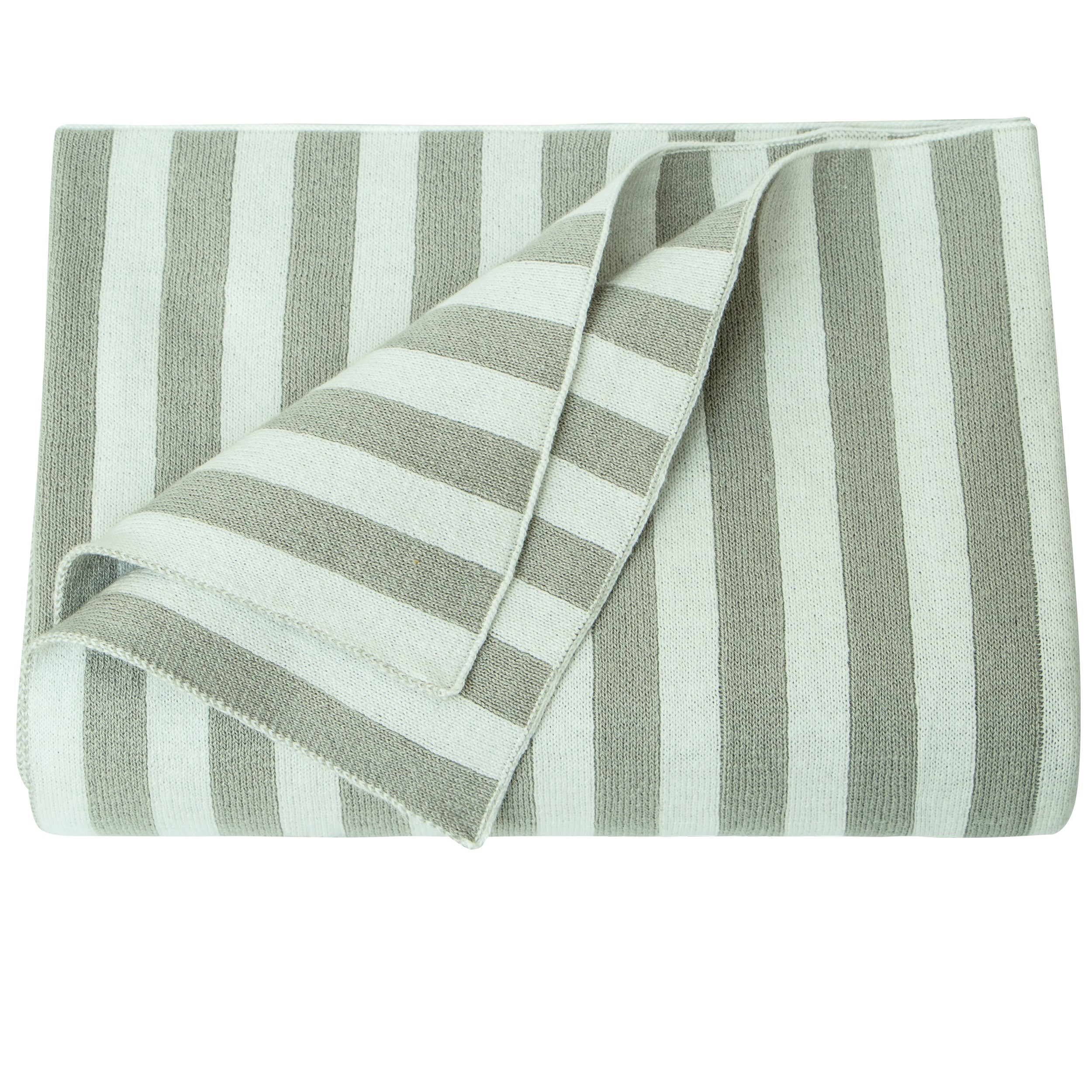 NTBAY Cotton Cable Knit Stripe Baby Blanket, Super Soft and Breathable Warm Toddler Blanket, 30 × 40 Inches