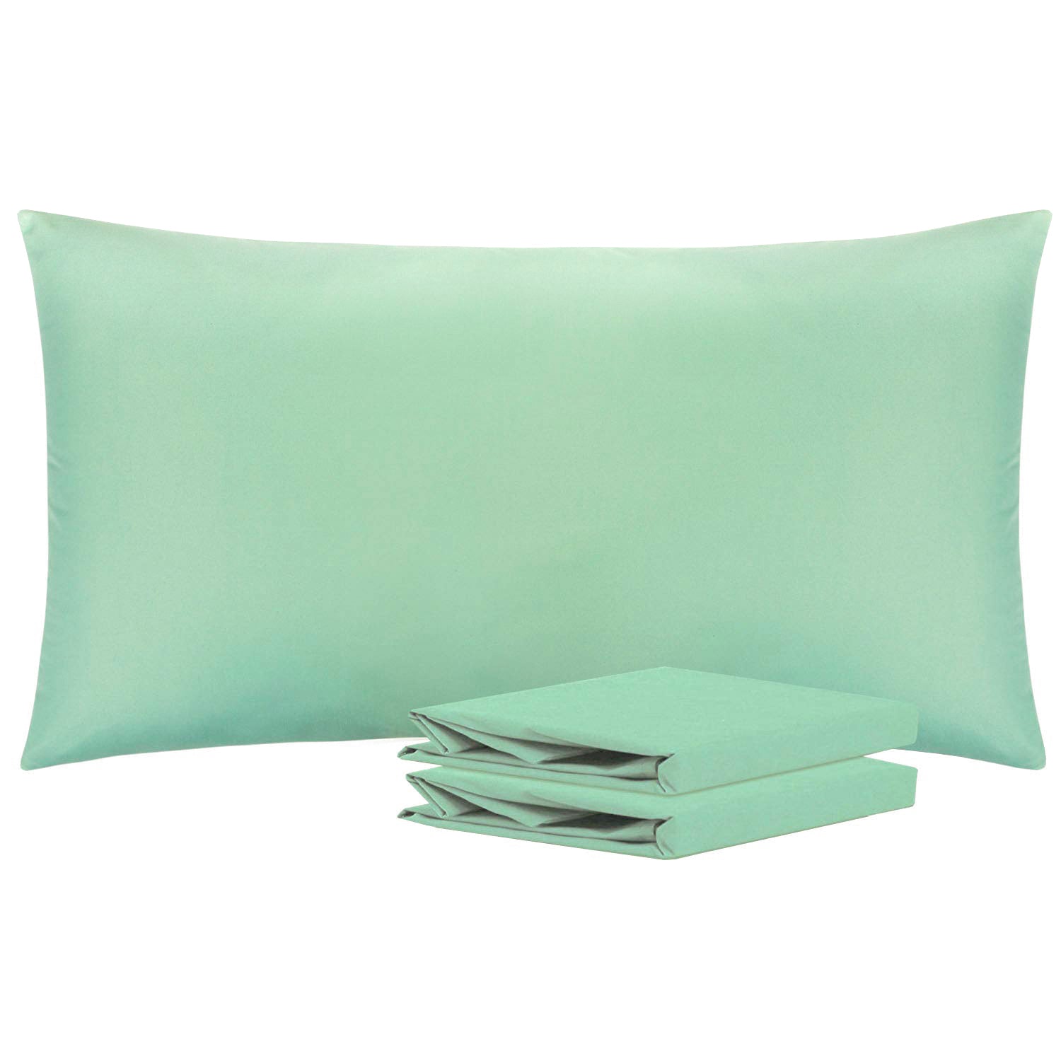 2-Pack Standard Pillowcases – Soft Brushed Microfiber, Wrinkle & Fade Resistant|NTBAY®️