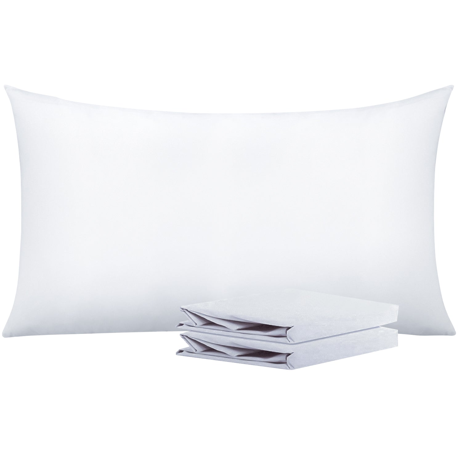 2-Pack Standard Pillowcases – Soft Brushed Microfiber, Wrinkle & Fade Resistant|NTBAY®️