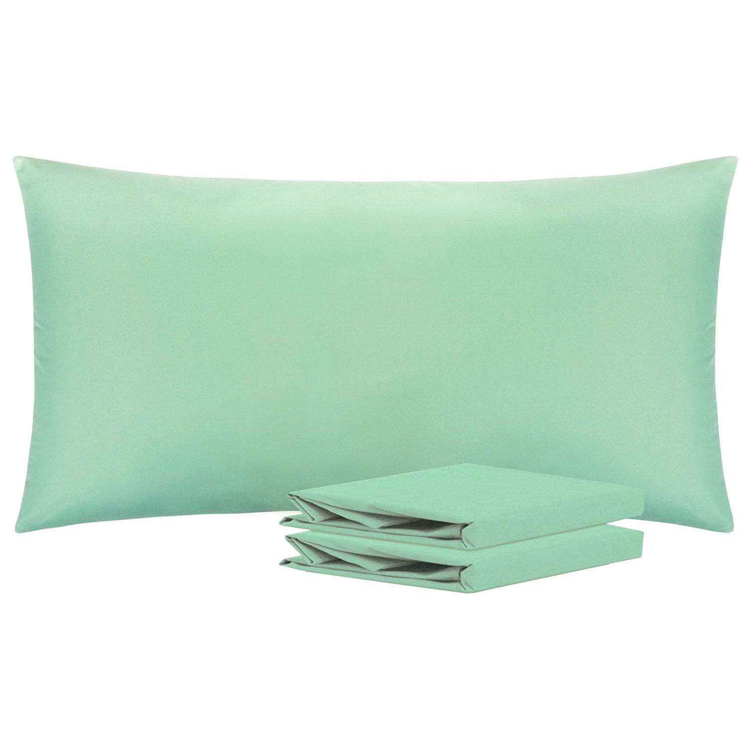 2-Pack Standard Pillowcases – Soft Brushed Microfiber, Wrinkle & Fade Resistant|NTBAY®️