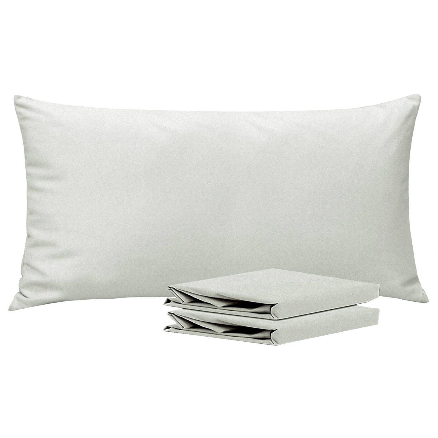 2-Pack Standard Pillowcases – Soft Brushed Microfiber, Wrinkle & Fade Resistant|NTBAY®️