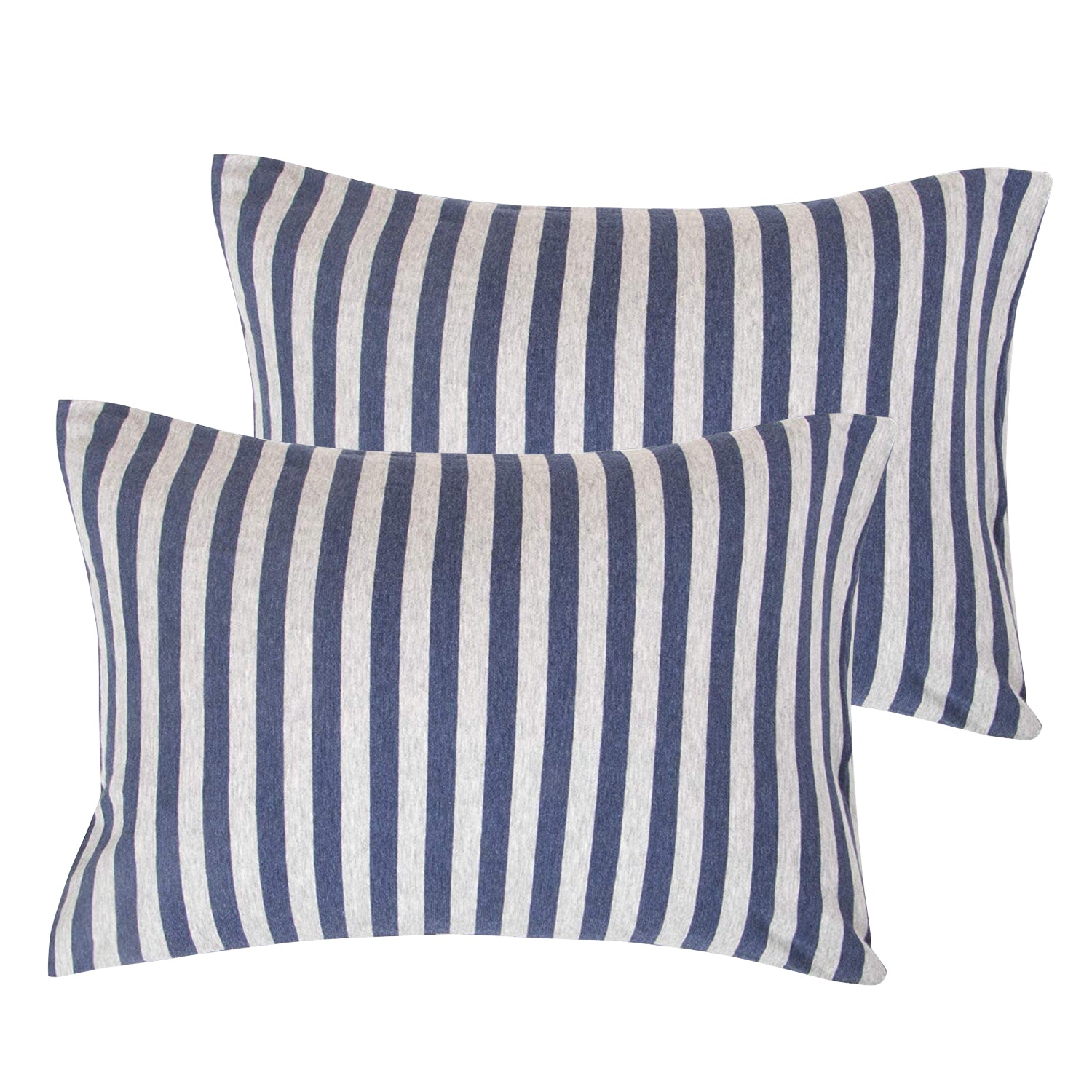 NTBAY 2 Pack Cotton Jersey Knit Stripe Toddler Travel Pillowcases - NTBAY