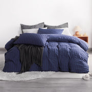 NTBAY 2/3 Pieces Breathable Seersucker Textured Duvet Cover Set