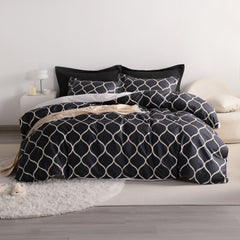 NTBAY 2/3 Pieces Curve Pattern Microfiber Duvet Cover Set