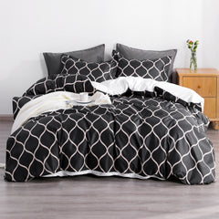 NTBAY 2/3 Pieces Curve Pattern Microfiber Duvet Cover Set