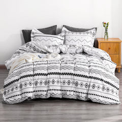 NTBAY 2/3 Pieces Geometry Pattern Microfiber Duvet Cover Set - NTBAY