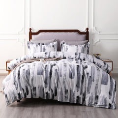 NTBAY 3 Pieces ink Pattern Microfiber Duvet Cover Set