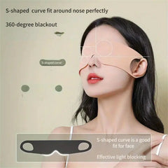 NTBAY Capsule Light Blocking Eye Mask - Zero Pressure Sleep Mask with S-Shaped Curve, 360-Degree Blackout, Lightweight Breathable Portable Travel Size - Ideal For Travel & Nap Time