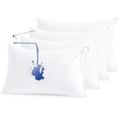 NTBAY 4 Pack Microfiber Waterproof Pillow Protectors with Hidden Zipper