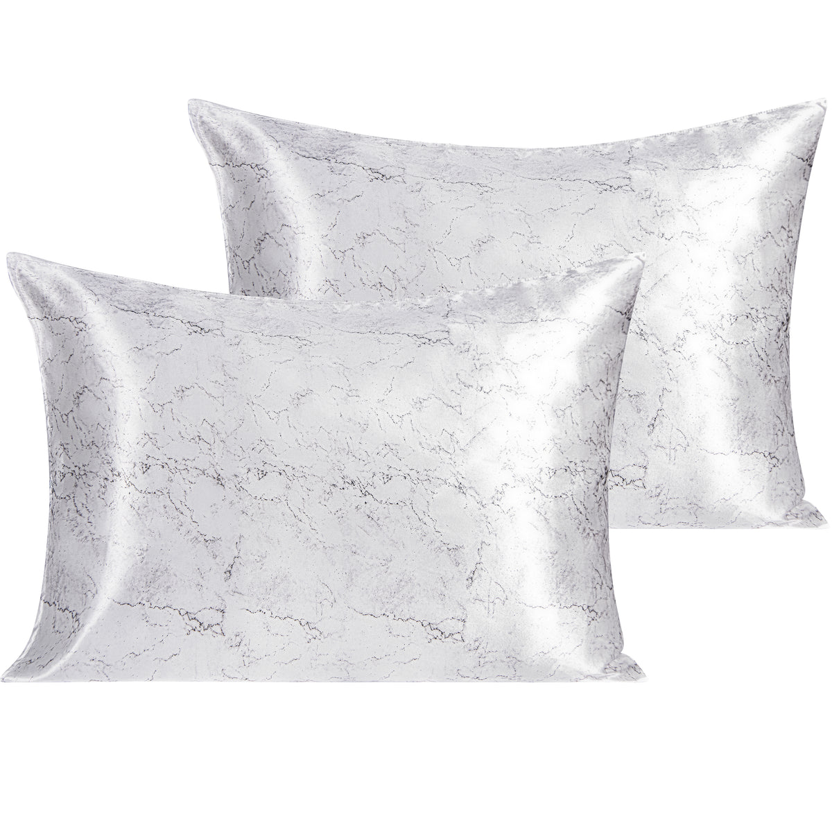 NTBAY 2 Pack Silk Satin Pillowcases with Envelope Closure