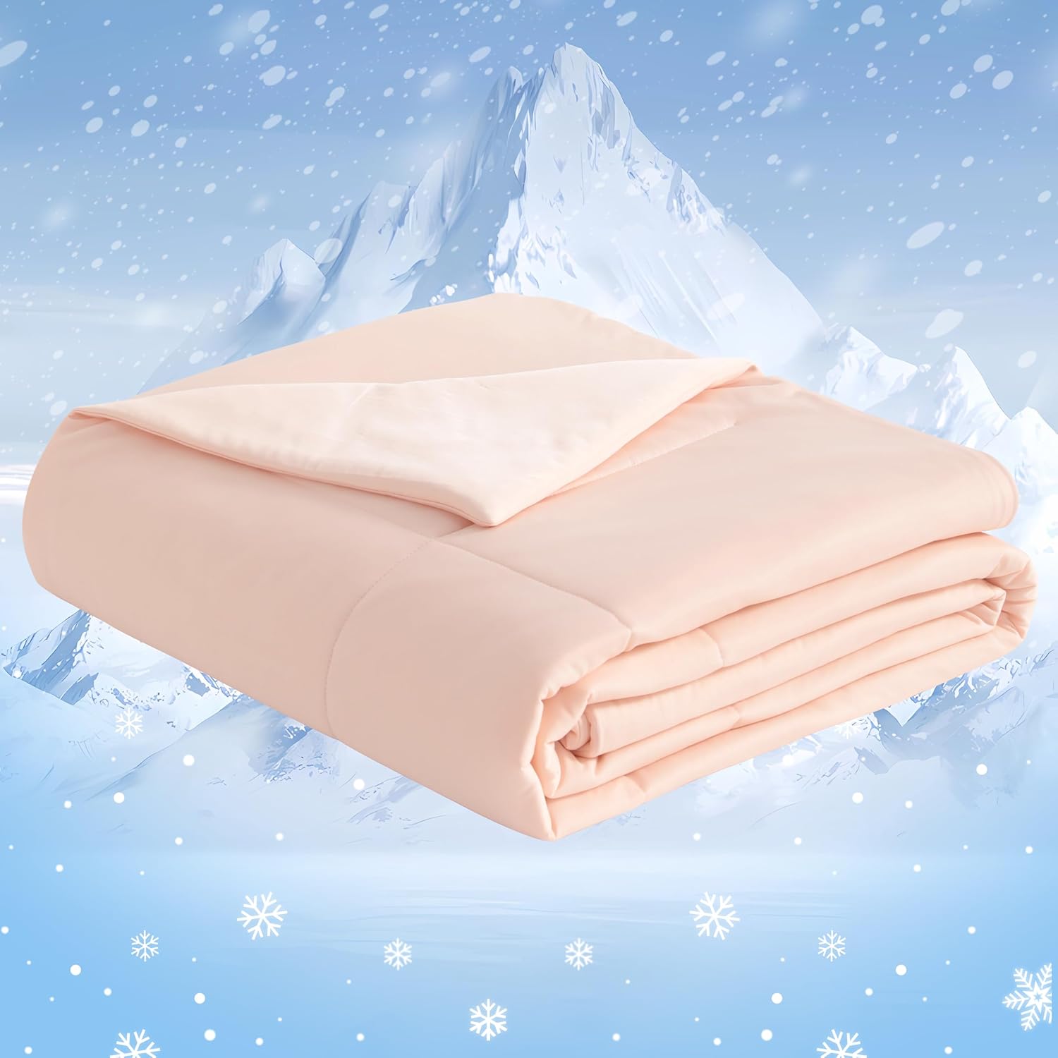 NTBAY Cooling Comforter Queen - Japanese Double-Sided Cold Tech Fabric Cooling Blanket for Hot Sleepers, Q-Max 0.45, All-Season Lightweight Blanket to Quickly Cool Down