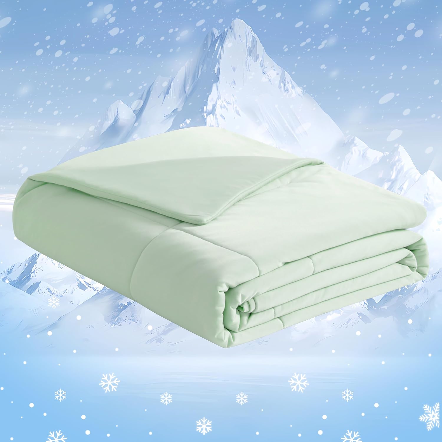 NTBAY Cooling Comforter Queen - Japanese Double-Sided Cold Tech Fabric Cooling Blanket for Hot Sleepers, Q-Max 0.45, All-Season Lightweight Blanket to Quickly Cool Down