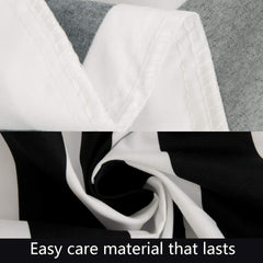 NTBAY Fitted Sheet Only - Brushed Microfiber Deep Pocket Striped Fitted Sheet, Black and White