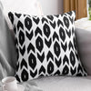 NTBAY Microfiber Decorative Zippered Throw Pillow Cover 18x18, Soft Cozy Black and White Geometric Pattern Square Cushion Case for Sofa Couch Bedroom Car, Rhombus