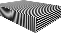 NTBAY Fitted Sheet Only - Brushed Microfiber Deep Pocket Striped Fitted Sheet, Black and White