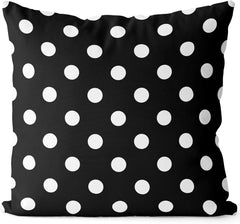 NTBAY Microfiber Throw Pillow Cover Set of 4, Black and White Dot Geometric Pattern for Living Room Sofa Couch Square Decorative Bed Pillow Case, 18 × 18 Inches