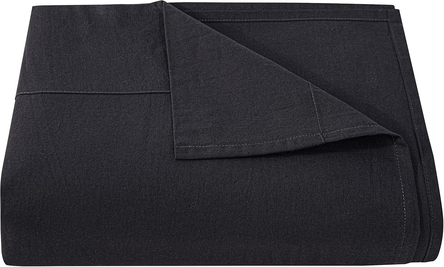 NTBAY Washed Cotton Queen Bedding Flat Sheet, Ultra Soft and Breathable Flat Top Sheet, Dark Grey