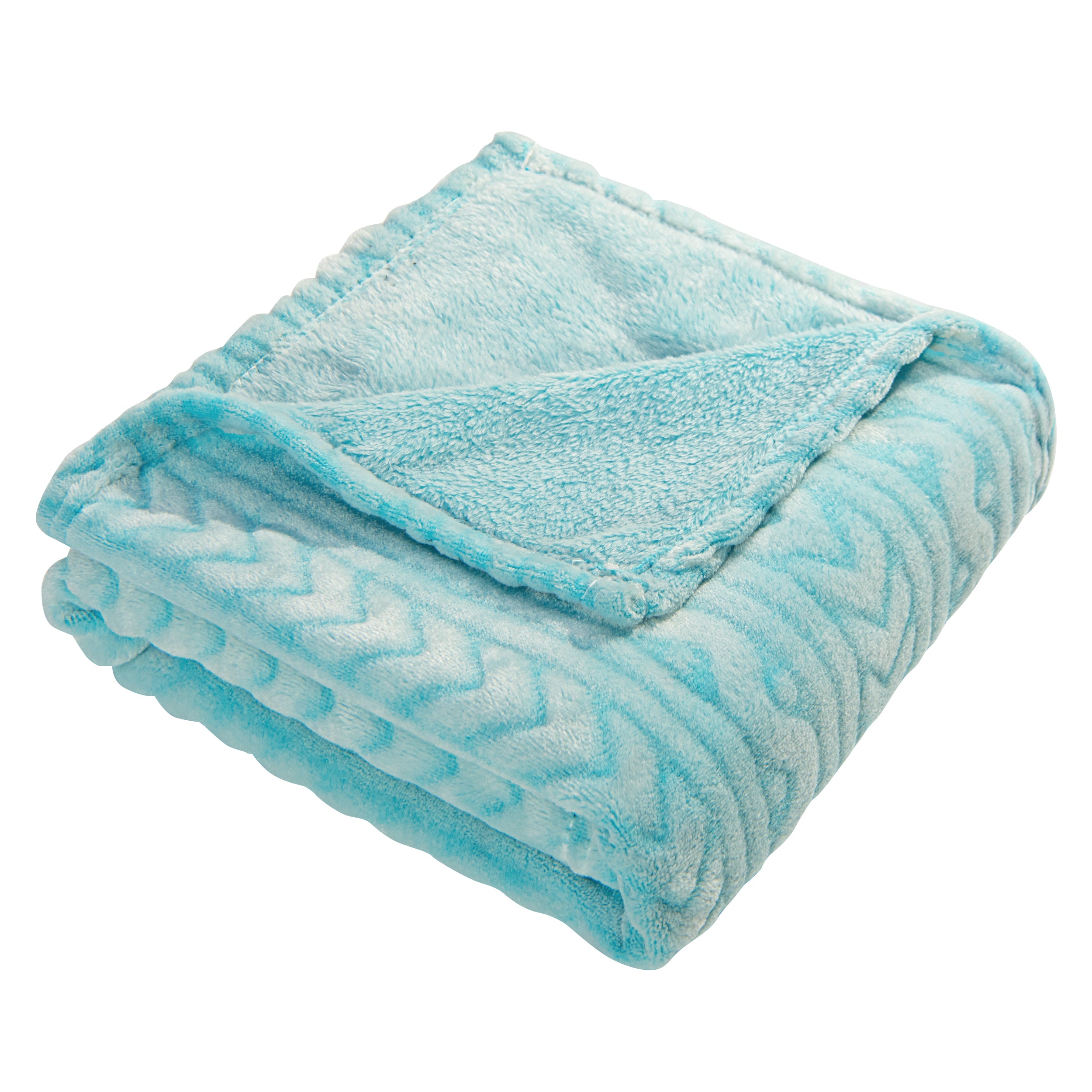 NTBAY Plush Flannel Baby Blanket, Wave Pattern Toddler Blanket, 30x40 Inches