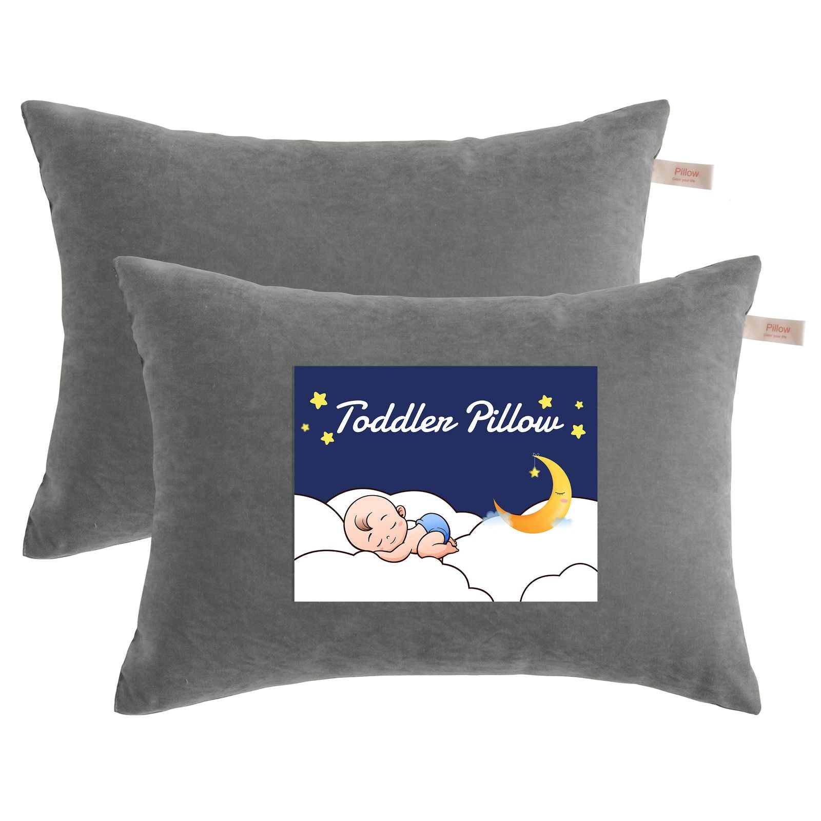 NTBAY 2 Pack Microfiber Soft Toddler Pillows - NTBAY