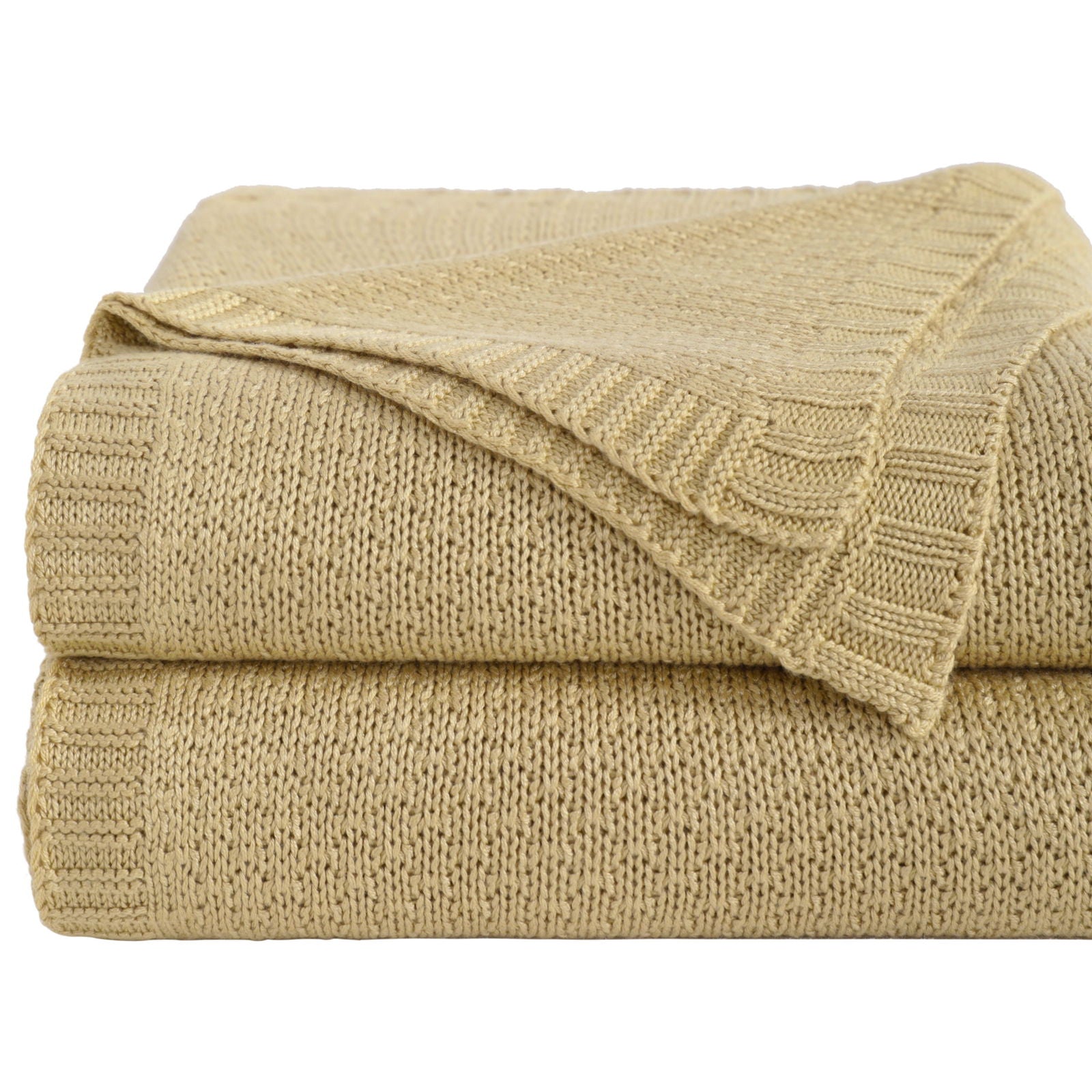 NTBAY Bamboo Cable Knitted Toddler Blanket - NTBAY