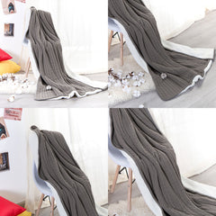 NTBAY Cable Knitted Sherpa Blanket - NTBAY