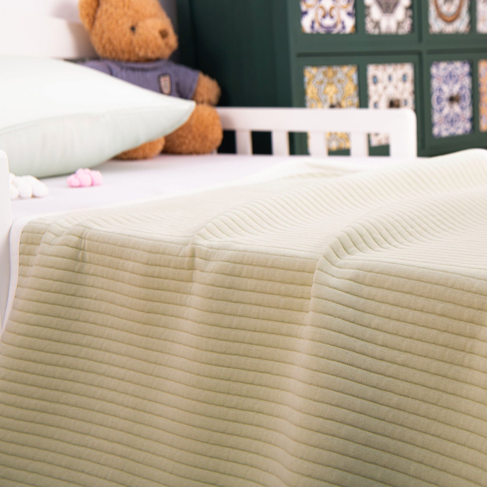 NTBAY Jersey Cotton Quilted Toddler Blanket - NTBAY