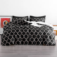 NTBAY 2/3 Pieces Curve Pattern Microfiber Duvet Cover Set