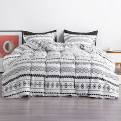 NTBAY 2/3 Pieces Geometry Pattern Microfiber Duvet Cover Set - NTBAY