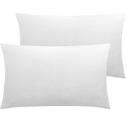 NTBAY 2 Pack Cozy Velvet Throw Pillow Cover 12 x 20 inches / White - NTBAY