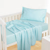 NTBAY 3-Piece Solid Color Microfiber Toddler Sheet Set Light Blue - NTBAY