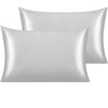 NTBAY Satin Pillowcases with Envelope Closure 2 Pcs-Queen (20 x 30 inches) / Silver Grey - NTBAY