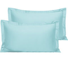 NTBAY 500 Thread Count 2 Pack Cotton Pillow Shams King (20 x 36 inches) / Aqua - NTBAY