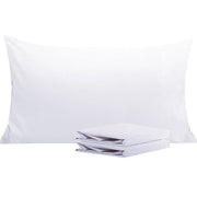 NTBAY 100% Brushed Microfiber Pillowcase with Envelope Closure, 4 Size, 24 Colors 2Pcs - King (20 x 36 inches) / White - NTBAY