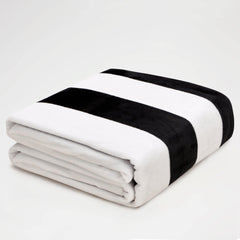 NTBAY Flannel Throw Blankets Super Soft with Black and White Stripe - NTBAY