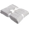 NTBAY 51 x 67 inches 100% Cotton Cable Knit Throw Blanket - NTBAY