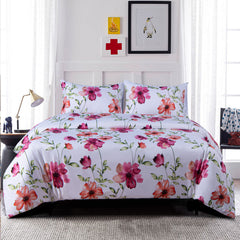 NTBAY 3 Pieces Flowers Somuns Pattern Duvet Cover Set