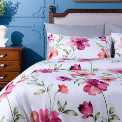 NTBAY 3 Pieces Flowers Somuns Pattern Duvet Cover Set